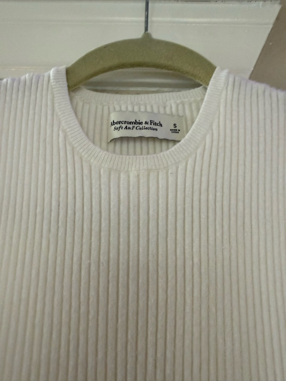 Abercrombie & Fitch White Ribbed Sleeveless Bodysuit - Picture 4 of 4